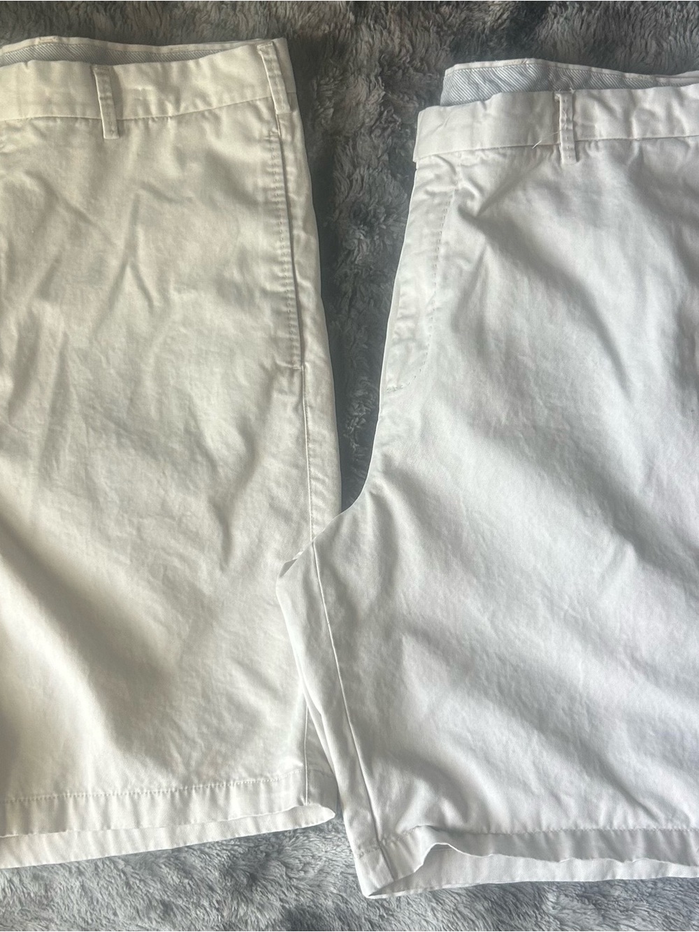 Kirkland Signature White Flat Front Chino Shorts